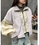 【etsinta】ファー切替ショートスタンドジャケット/WEB限定カラーあり