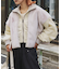【etsinta】ファー切替ショートスタンドジャケット/WEB限定カラーあり