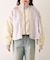 【etsinta】ファー切替ショートスタンドジャケット/WEB限定カラーあり