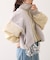 【etsinta】ファー切替ショートスタンドジャケット/WEB限定カラーあり