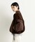 【etsinta】ファー切替ショートスタンドジャケット