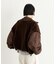 【etsinta】ファー切替ショートスタンドジャケット