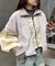 【etsinta】ファー切替ショートスタンドジャケット