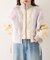 【etsinta】ファー切替ショートスタンドジャケット