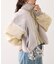 【etsinta】ファー切替ショートスタンドジャケット