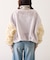 【etsinta】ファー切替ショートスタンドジャケット