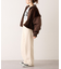 【etsinta】ファー切替ショートスタンドジャケット/WEB限定カラーあり