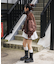 【etsinta】ファー切替ショートスタンドジャケット/WEB限定カラーあり