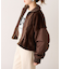 【etsinta】ファー切替ショートスタンドジャケット/WEB限定カラーあり