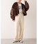 【etsinta】ファー切替ショートスタンドジャケット/WEB限定カラーあり