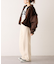 【etsinta】ファー切替ショートスタンドジャケット/WEB限定カラーあり