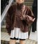 【etsinta】ファー切替ショートスタンドジャケット