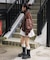 【etsinta】ファー切替ショートスタンドジャケット