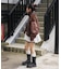 【etsinta】ファー切替ショートスタンドジャケット