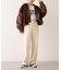 【etsinta】ファー切替ショートスタンドジャケット