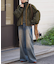 【etsinta】ファー切替ショートスタンドジャケット/WEB限定カラーあり