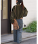 【etsinta】ファー切替ショートスタンドジャケット/WEB限定カラーあり