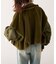 【etsinta】ファー切替ショートスタンドジャケット