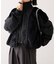 【etsinta】ファー切替ショートスタンドジャケット