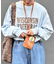 【UNISEX】NEWアシッドウォッシュ加工/裏毛ロゴスウェット