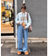 【UNISEX】NEWアシッドウォッシュ加工/裏毛ロゴスウェット