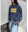 【UNISEX】NEWアシッドウォッシュ加工/裏毛ロゴスウェット
