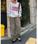 【UNISEX】NEWアシッドウォッシュ加工/裏毛ロゴスウェット