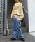 【UNISEX】NEWアシッドウォッシュ加工/裏毛ロゴスウェット