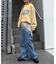 【UNISEX】NEWアシッドウォッシュ加工/裏毛ロゴスウェット
