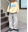【UNISEX】NEWアシッドウォッシュ加工/裏毛ロゴスウェット