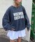 【UNISEX】NEWアシッドウォッシュ加工/裏毛ロゴスウェット
