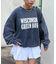 【UNISEX】NEWアシッドウォッシュ加工/裏毛ロゴスウェット