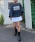 【UNISEX】NEWアシッドウォッシュ加工/裏毛ロゴスウェット