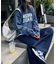 【UNISEX】NEWアシッドウォッシュ加工/裏毛ロゴスウェット