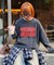【UNISEX】NEWアシッドウォッシュ加工/裏毛ロゴスウェット