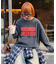 【UNISEX】NEWアシッドウォッシュ加工/裏毛ロゴスウェット