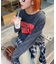 【UNISEX】NEWアシッドウォッシュ加工/裏毛ロゴスウェット