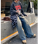 【UNISEX】NEWアシッドウォッシュ加工/裏毛ロゴスウェット