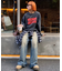 【UNISEX】NEWアシッドウォッシュ加工/裏毛ロゴスウェット
