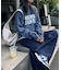 【UNISEX】NEWアシッドウォッシュ加工/裏毛ロゴスウェット