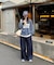 【UNISEX】NEWアシッドウォッシュ加工/裏毛ロゴスウェット