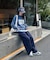 【UNISEX】NEWアシッドウォッシュ加工/裏毛ロゴスウェット