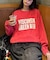 【UNISEX】NEWアシッドウォッシュ加工/裏毛ロゴスウェット