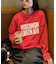 【UNISEX】NEWアシッドウォッシュ加工/裏毛ロゴスウェット