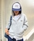 【UNISEX】アシッドウォッシュ加工ロゴジップパーカー