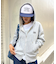 【UNISEX】アシッドウォッシュ加工ロゴジップパーカー