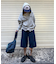 【UNISEX】アシッドウォッシュ加工ロゴジップパーカー