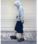 【UNISEX】アシッドウォッシュ加工ロゴジップパーカー