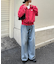 【UNISEX】アシッドウォッシュ加工ロゴジップパーカー