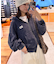 【UNISEX】アシッドウォッシュ加工ロゴジップパーカー